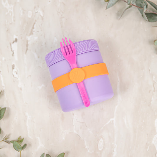 MontiiCo Kids Insulated Food Jar & Flask 400ml - Lilac