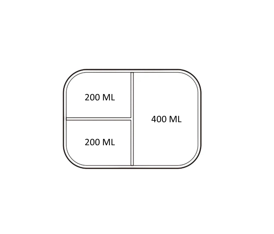 Apollo Silicone Bento 3 Snack - Blue
