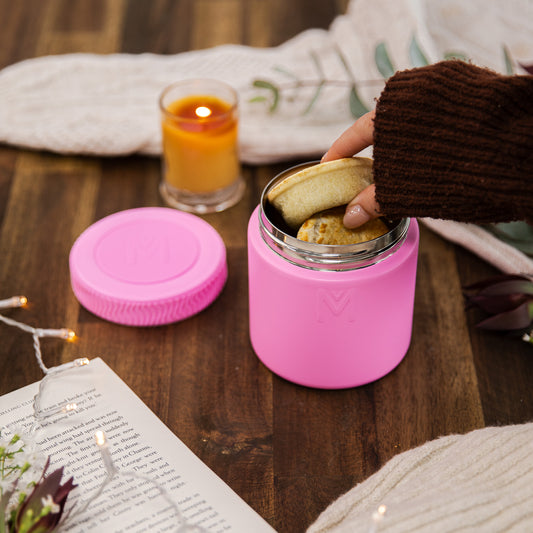 MontiiCo Kids Insulated Food Jar & Flask 400ml - Floss