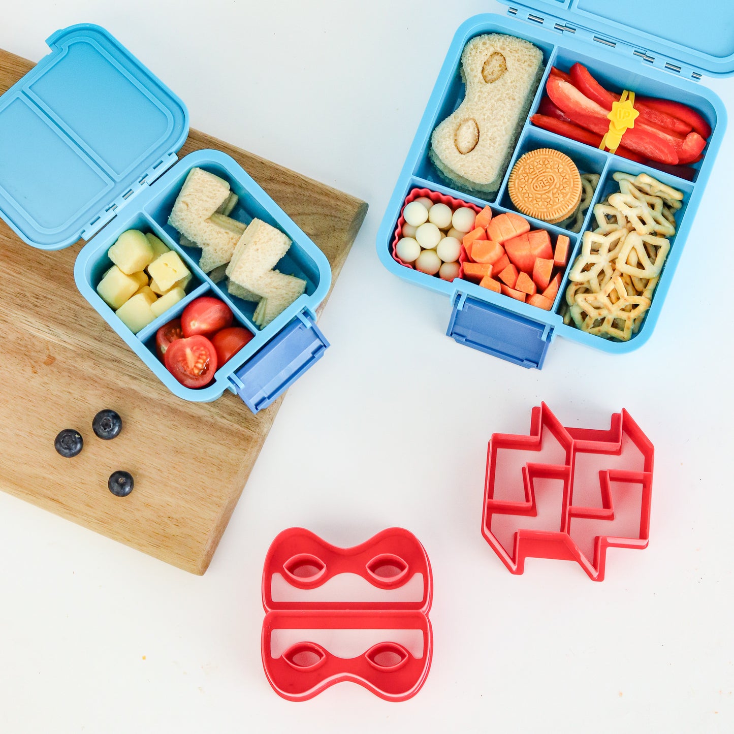 Lunch Punch Sandwich Cutter Pair - Superhero