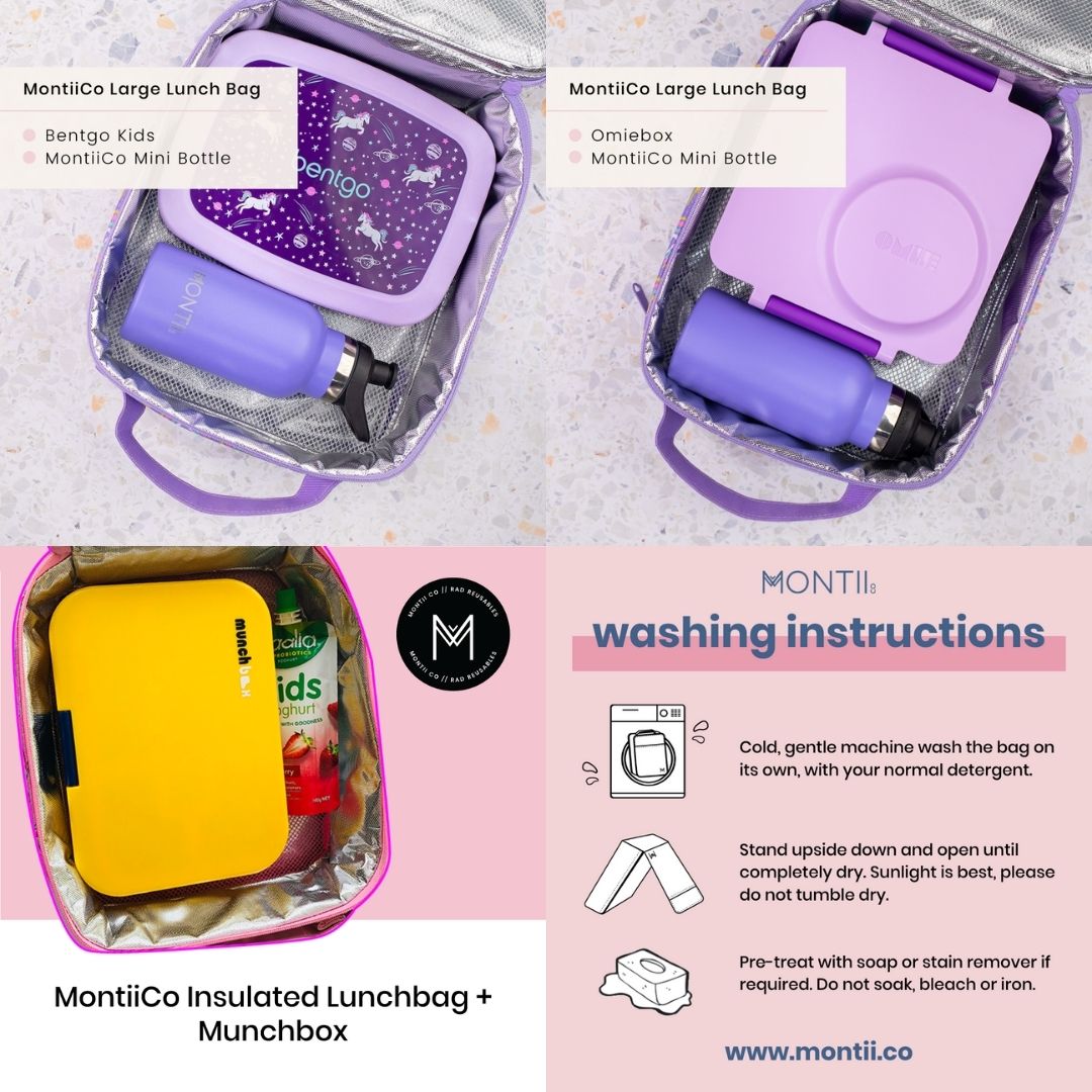 MontiiCo Large Insulated Lunch Bag - Safari