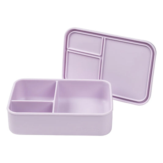 Apollo durable bento lunch box with 3 lunch box compartments in purple