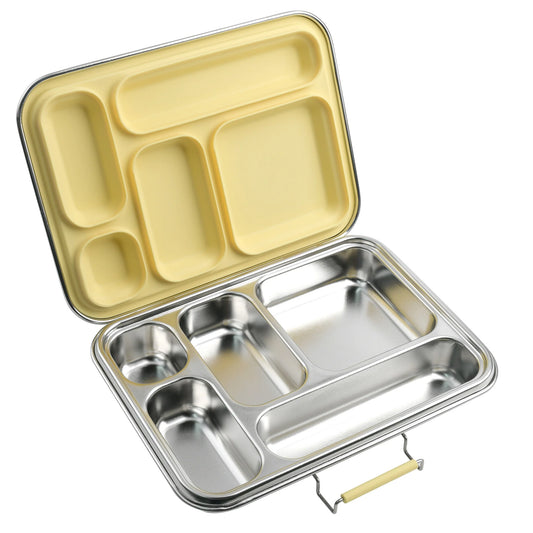 Ecococoon Stainless Steel Leakproof Bento Box - 5 compartment - Limoncello