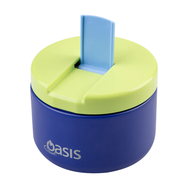 Oasis Insulated Food Flask Quick Release Lid 300ml - Peacock Blue