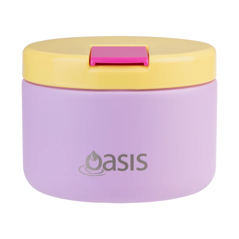 Oasis Insulated Food Flask Quick Release Lid 300ml - Bubblegum Pink