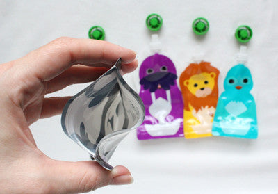 Squooshi Reusable Food Pouch - Large 6 pack - BabyBento