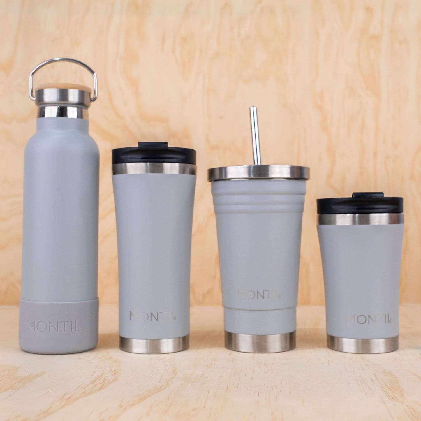 MontiiCo Insulated Drink Bottle - Chrome