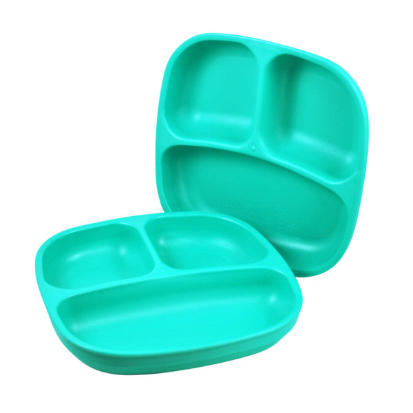Re-Play Divided Plate - Aqua - Baby Bento