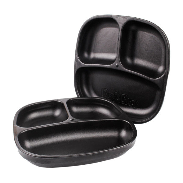 Re-Play Divided Plate - Black - Baby Bento