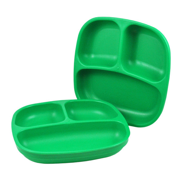 Re-Play Divided Plate - Kelly Green - Baby Bento