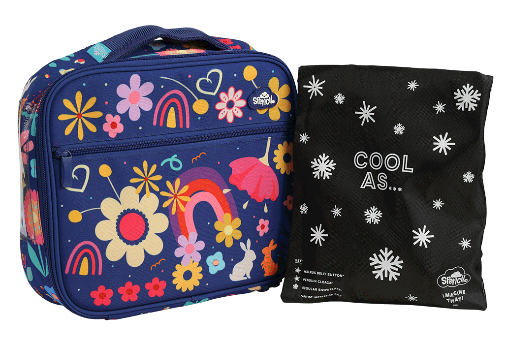 Spencil Insulated Lunch Bag with Chill Pack - Flower Power