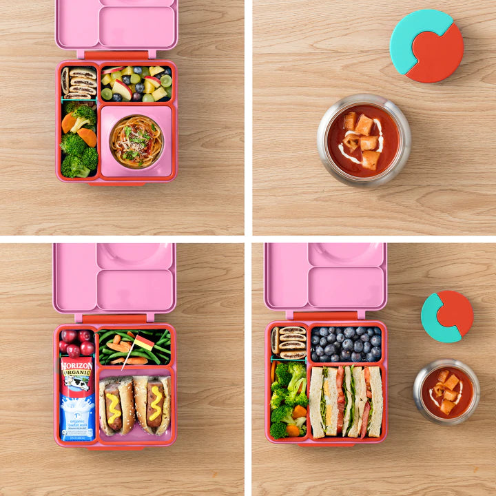 OmieBox V2 - Pink Berry - Hot & Cold Bento Box - Baby Bento