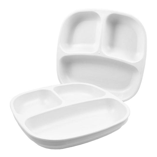 Re-Play Divided Plate - White - Baby Bento
