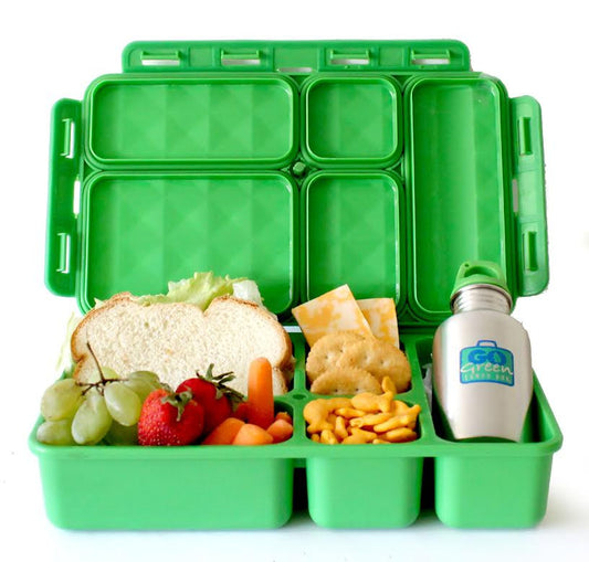 Go Green Lunch Box - Jurassic with Blue Box - BabyBento