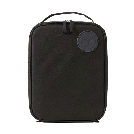 Black b.box Flexi insulated lunch bag with flexible sides and machine‑washable aluminium lining.