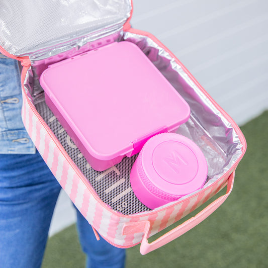MontiiCo Large Insulated Lunch Bag - Ripple Camellia