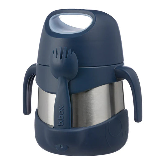 a picture of b.box Insulated Food Jar - Midnight on a white background for a fun bento meal