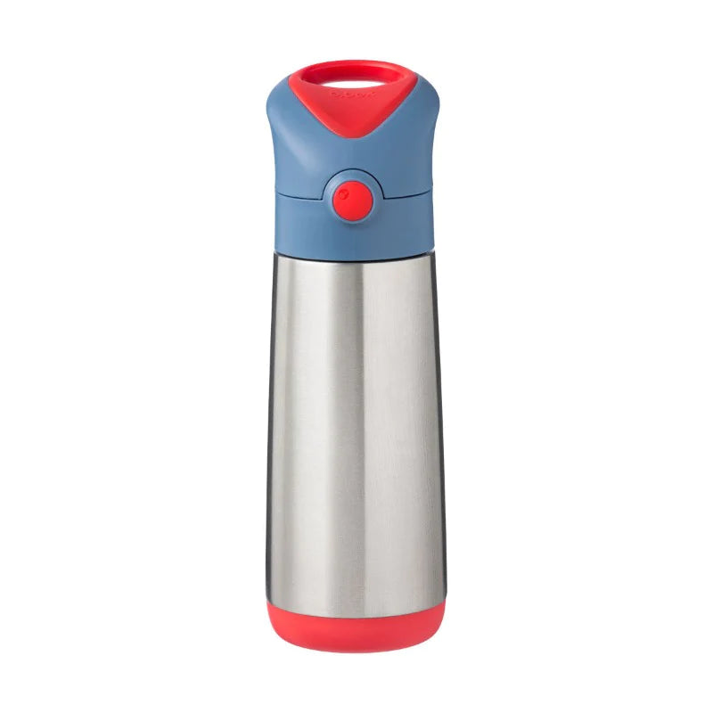 a picture of b.box Insulated Drink Bottle 500ml - Blue Blazeon a white background for a super cool drink bottle.
