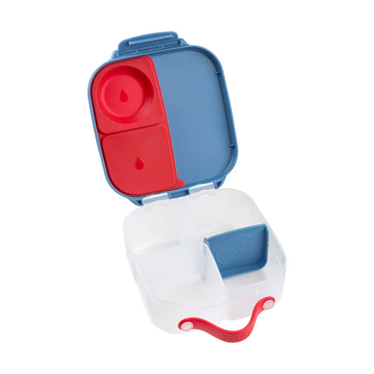 a picture of b.box MINI Lunch Box - Blue Blazeon a white background for a super cool lunch box for school