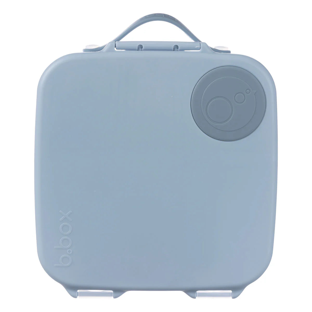 Chillout b.box lunch box with whole‑fruit holder, gel cooler pack and adjustable compartments.