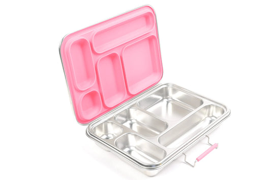 Ecococoon Stainless Steel Leakproof Bento Box - 5 compartment - Pink Rose