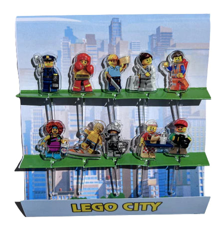Acrylic Food Picks - Lego City