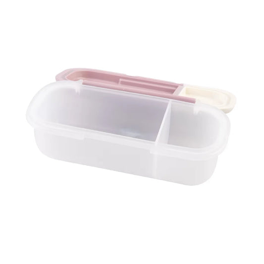 Pink Ivory Melii dip container with two compartments for pairing dips, snacks or toppings on the go.