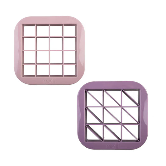 Pink Ivory Melii bite‑size sandwich cutters for shaping sandwiches, fruit and snacks into fun, kid‑friendly bites.