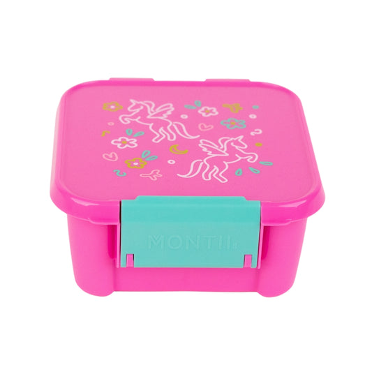 a picture of MontiiCo Bento 2 - Unicorn Magicon a white background for a super cool lunchbox for school