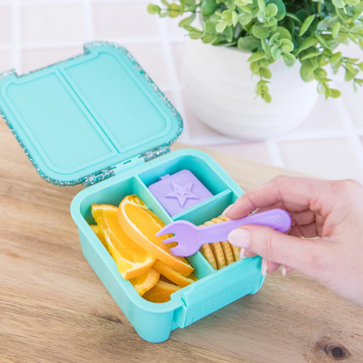 Montii.Co Bento 2 - Turquoise Glitter