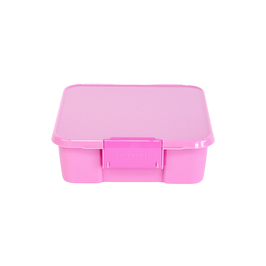 montiico bento 5 lunch box in floss pink with five compartments