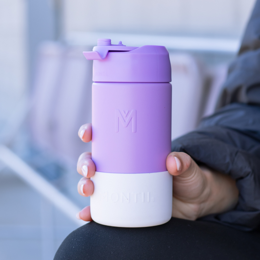 MontiiCo Fusion 350ml drink bottle with modular BYO design and insulated stainless‑steel body.