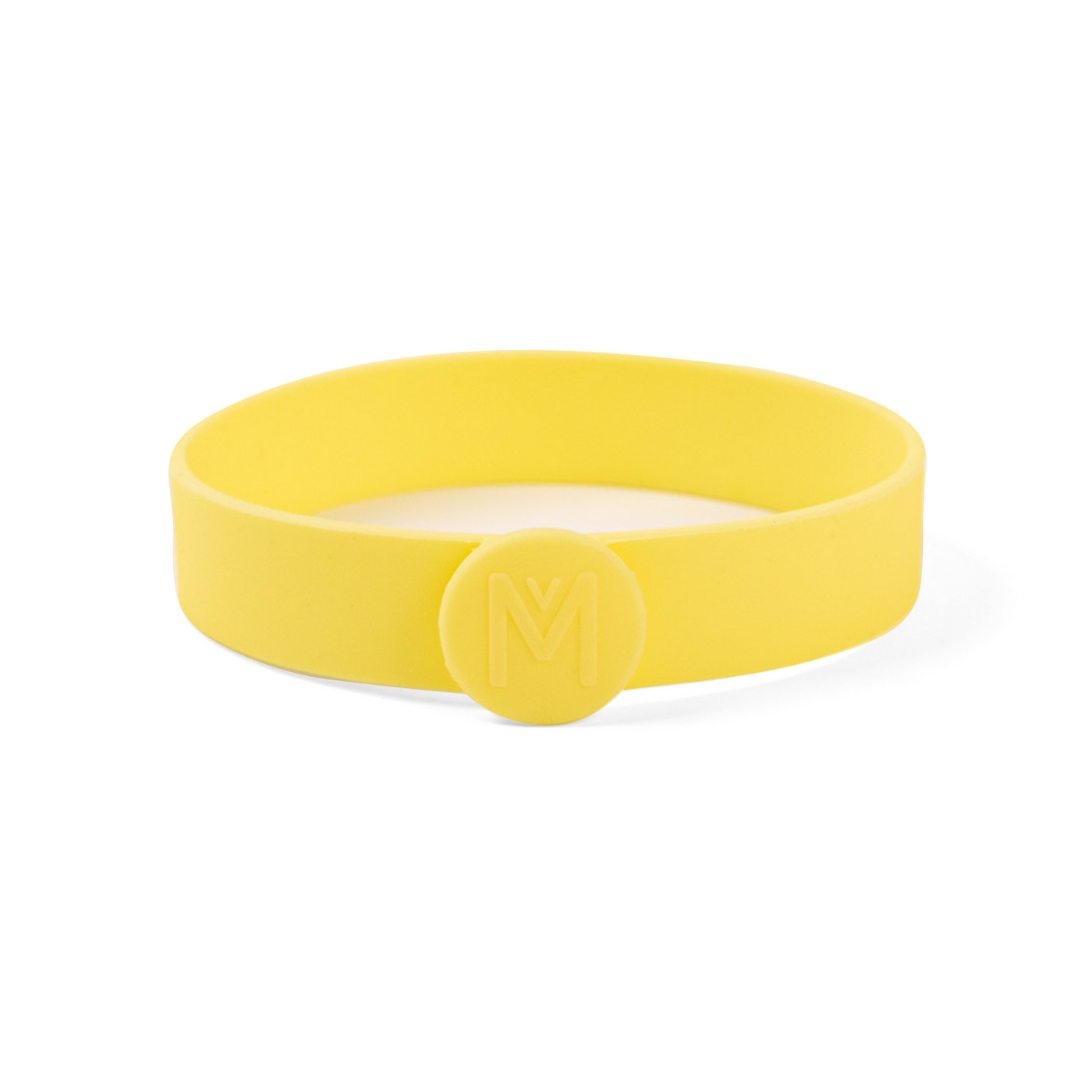 a picture of MontiiCo Silicone Cutlery Band - Sunbeam on a white background for a fun bento meal
