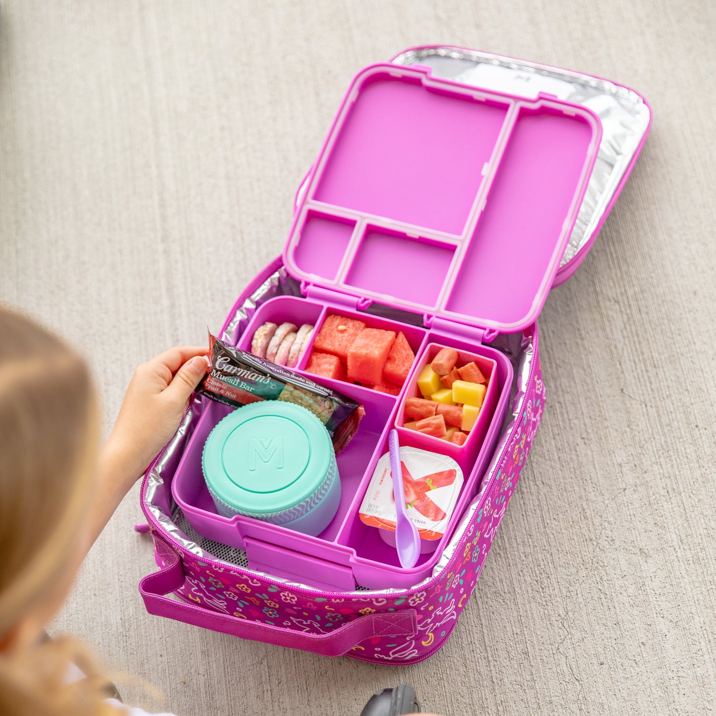 MontiiCo Feast Bento Lunch Box - Fuchsia