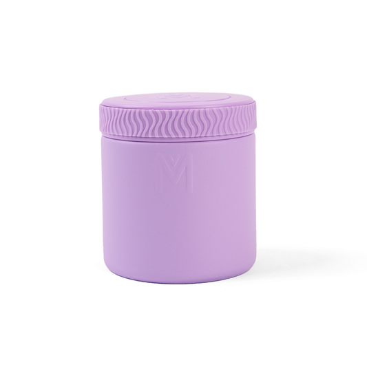 a picture of MontiiCo Insulated Food Jar - Lilac on a white background for a fun bento meal