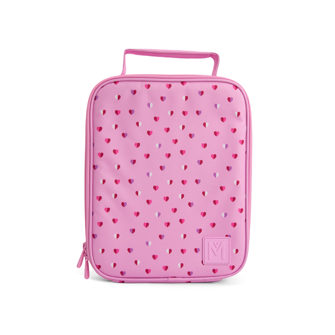 a picture of MontiiCo Large Insulated Lunch Bag - Sweetheart on a white background for a fun bento meal