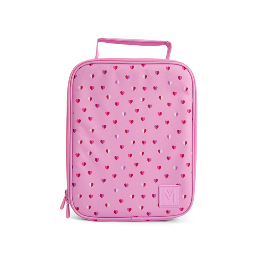 a picture of MontiiCo Large Insulated Lunch Bag - Sweetheart on a white background for a fun bento meal