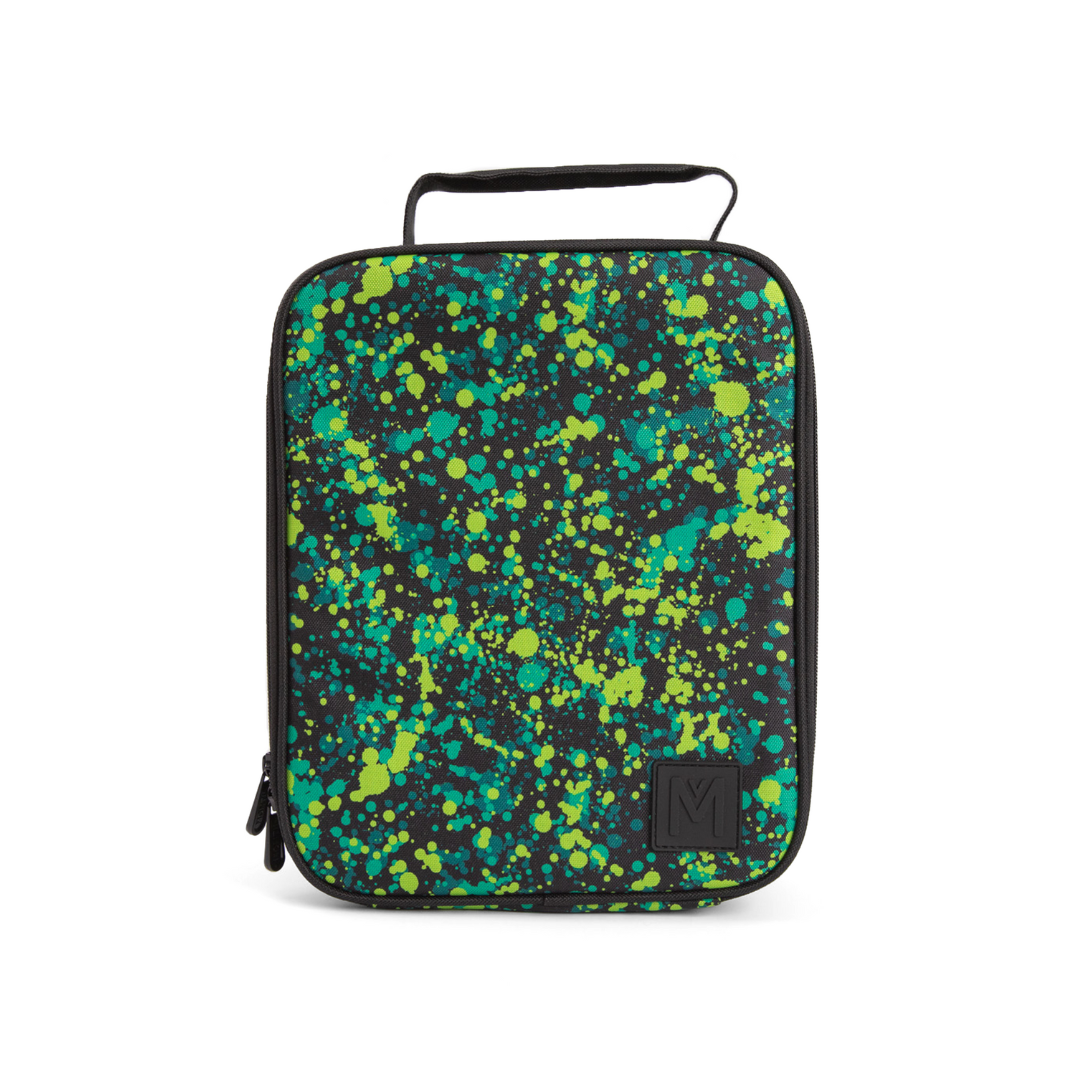a picture of MontiiCo Large Insulated Lunch Bag - Splat on a white background for a fun bento meal