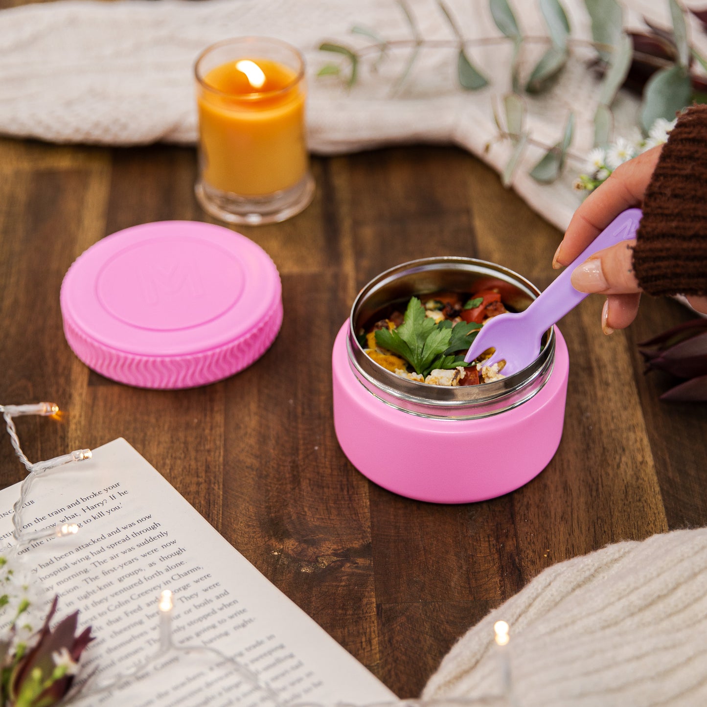 MontiiCo Kids Mini Insulated Food Jar 200ml - Floss