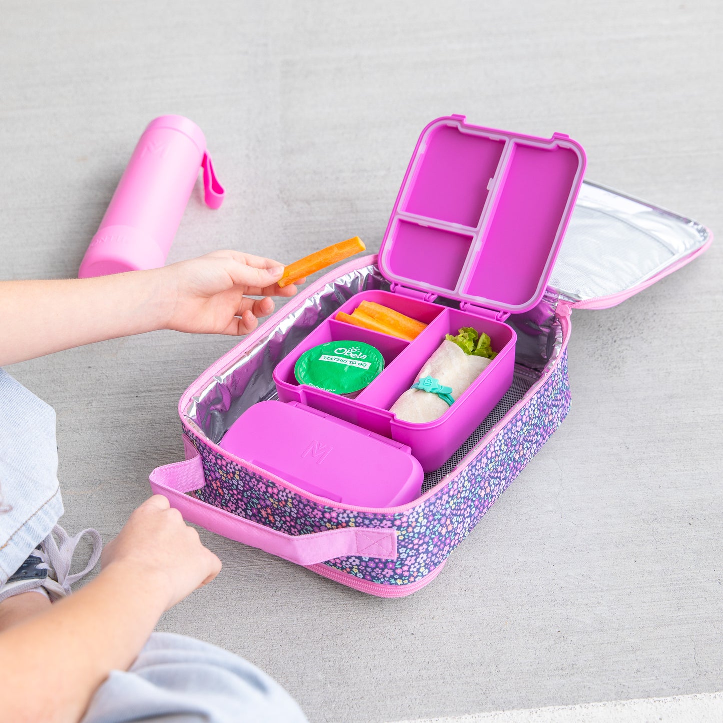 MontiiCo Feast Bite Lunch Box - Fuchsia