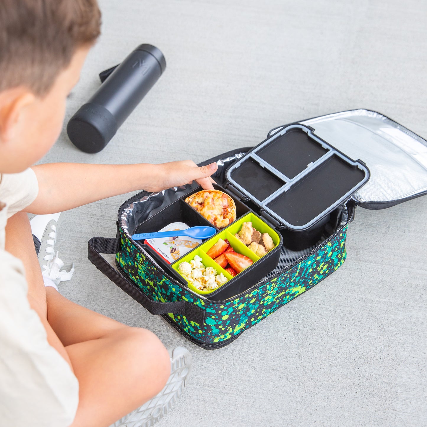 MontiiCo Large Insulated Lunch Bag - Splat