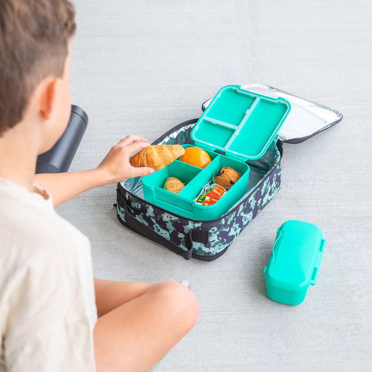 MontiiCo Large Insulated Lunch Bag - Stealth