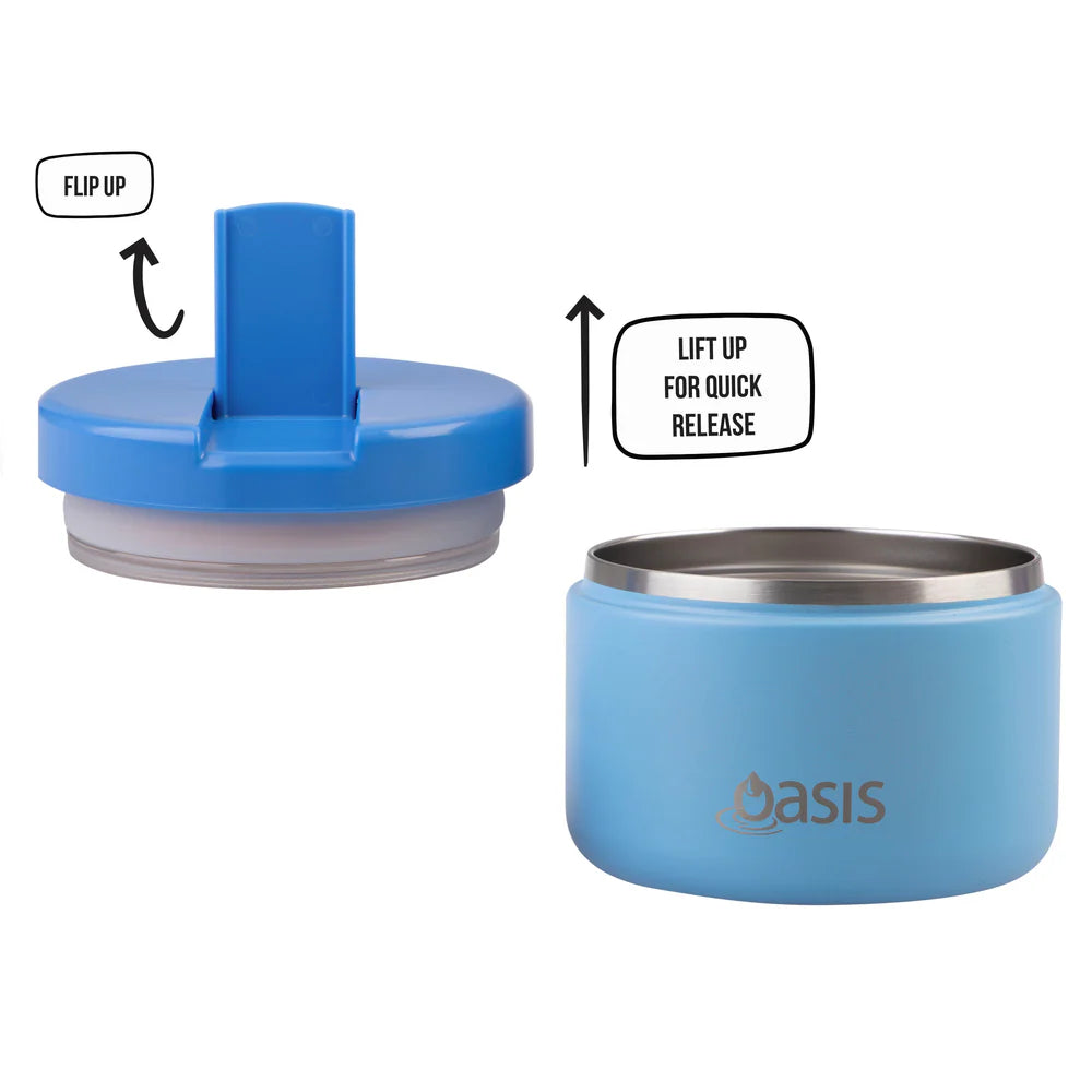 Oasis Kids Insulated Food Jar with Flip Lid 300ml - Blue