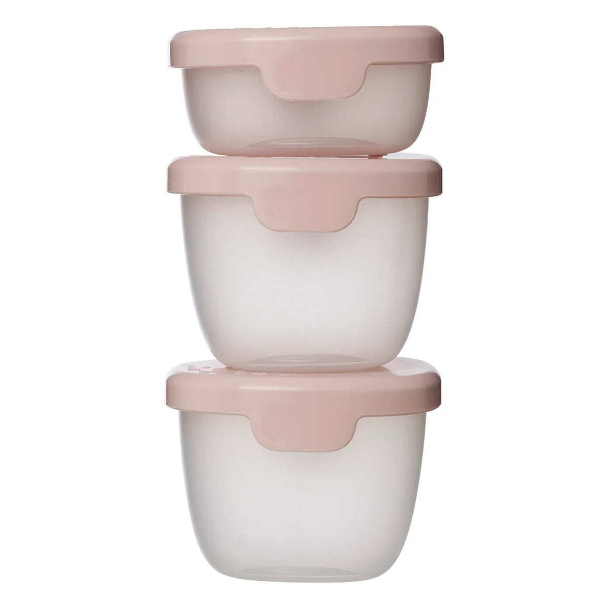 Berry b.box snack tubs with leakproof flip‑top lids and removable silicone seals.