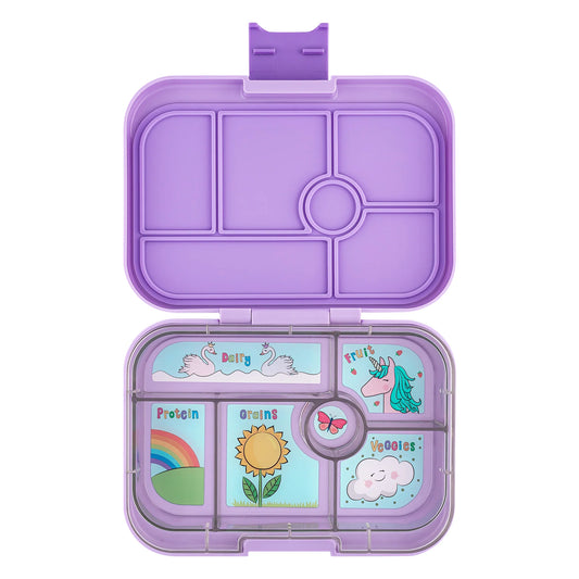 a picture of Yumbox Original - Lavande Purple on a white background , kids favourite lunch box