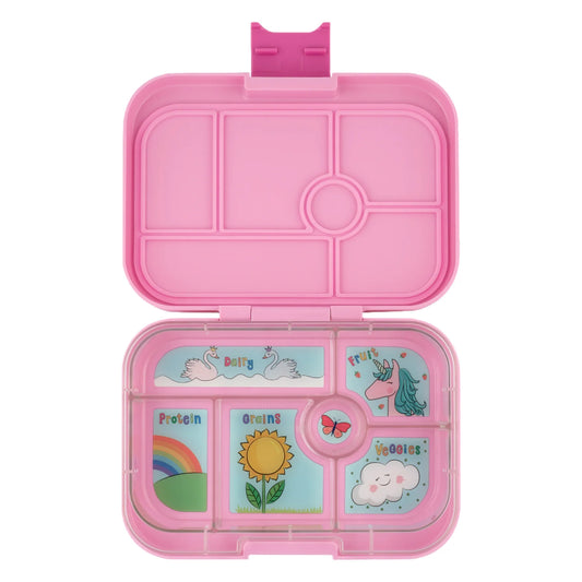 a picture of Yumbox Original - Power Pink on a white background , kids favourite lunch box