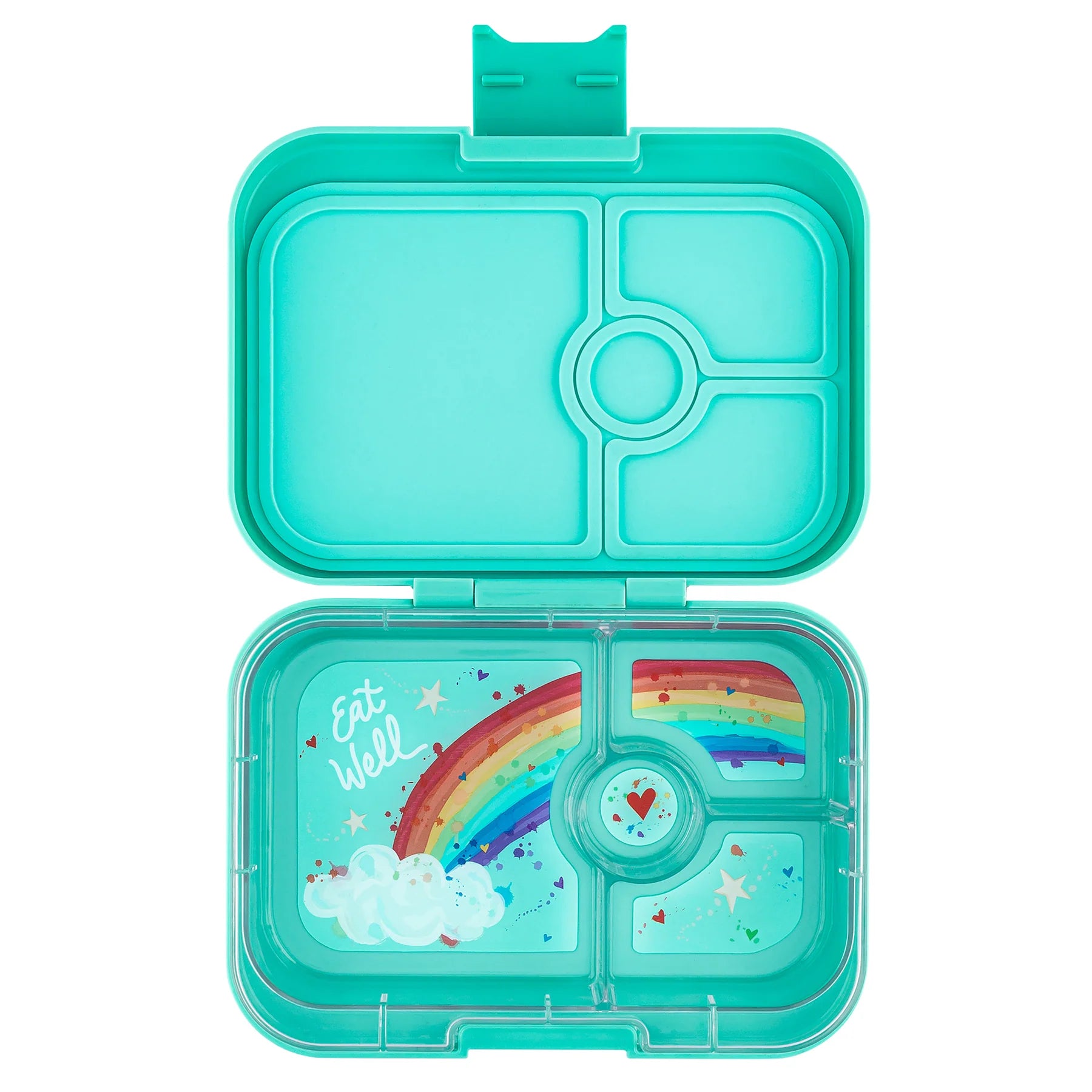 a picture of Yumbox Panino - Miami Aqua on a white background , kids favourite lunch box