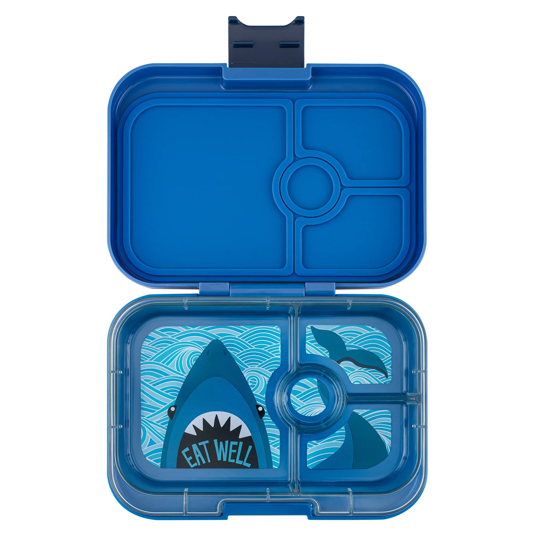 a picture of Yumbox Panino - Surf Blue on a white background for a fun bento meal