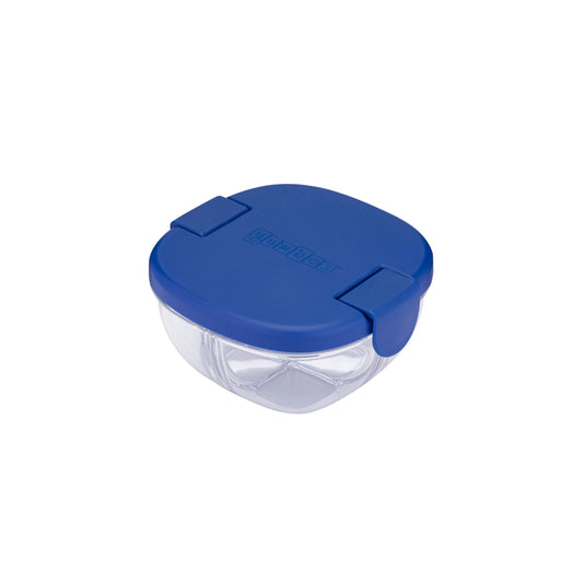 a picture of Yumbox Snack Bowl - Navy Blue on a white background for a fun bento meal