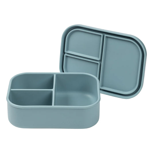 Apollo kids blue bento lunch box with 3 lunch box compartments